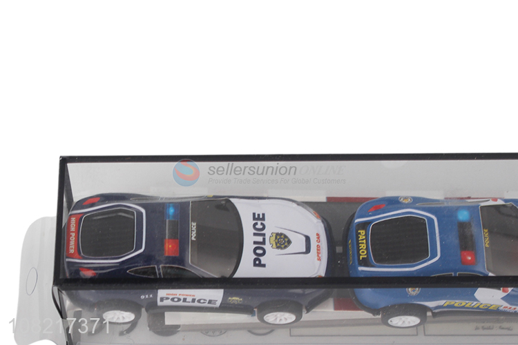 Good selling 12pieces cool design mini police car model toys