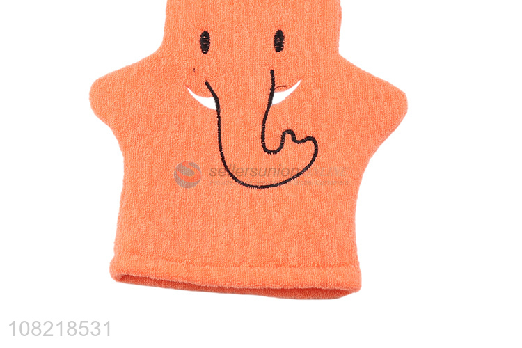 Cute design household soft shower bath gloves for body cleaning