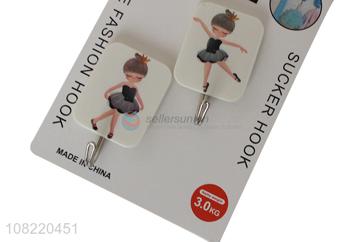 Recent design self adhesive plastic towel hooks cute sticky hooks