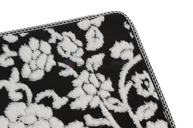 Good quality soft comfortable flower pattern floor mat for home