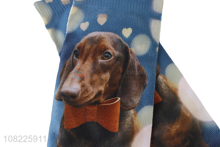 Yiwu market funny 3D dog ankle socks unisex low cut socks