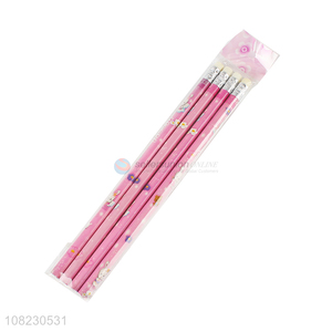 Good Quality 4 Pieces Students Pencil Cheap Writing Pencils