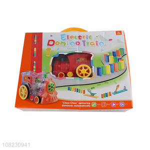 New arrival children electrical domino train toys set