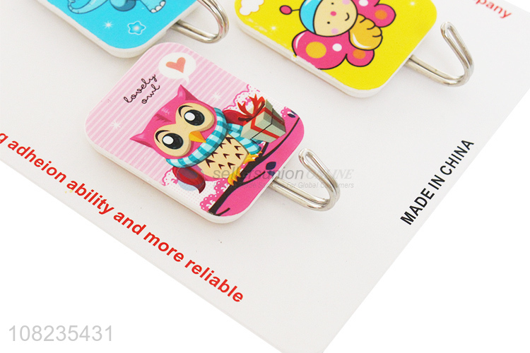 Good Sale 3 Pieces Cartoon Pattern Heavy Duty Sticky Hooks Set