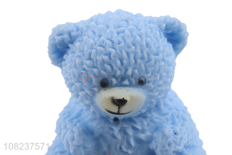 China wholesale bear shape cute tpr animal toys for children