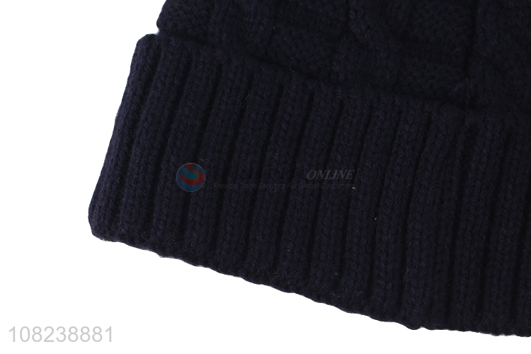 Most popular unisex winter beanies cuffed knitted hat skull cap
