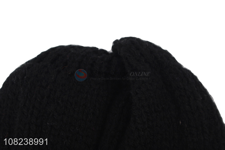 Wholesale men women chunky fleece lined winter beanie hat skull cap