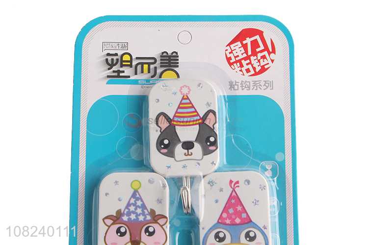 Custom Cartoon Animal Pattern Sticky Hook Cheap Adhesive Hooks