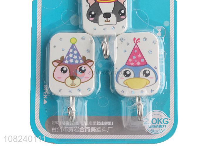 Custom Cartoon Animal Pattern Sticky Hook Cheap Adhesive Hooks