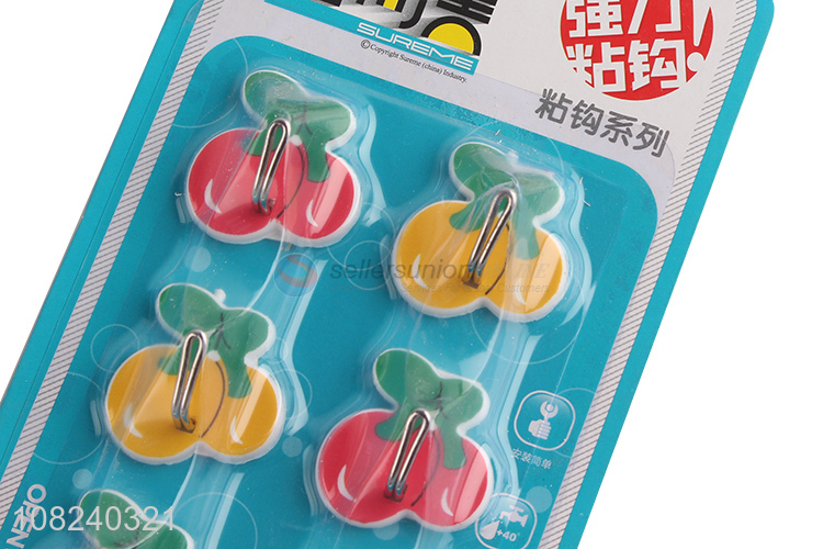 Fashion Design Cherry Shape Sticky Hook Strong Adhesive Hook