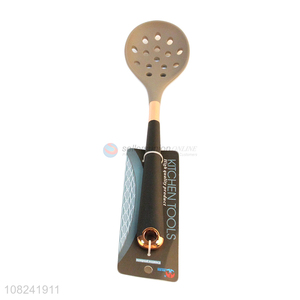 Yiwu market slotted spoon with nylon handle for kitchen