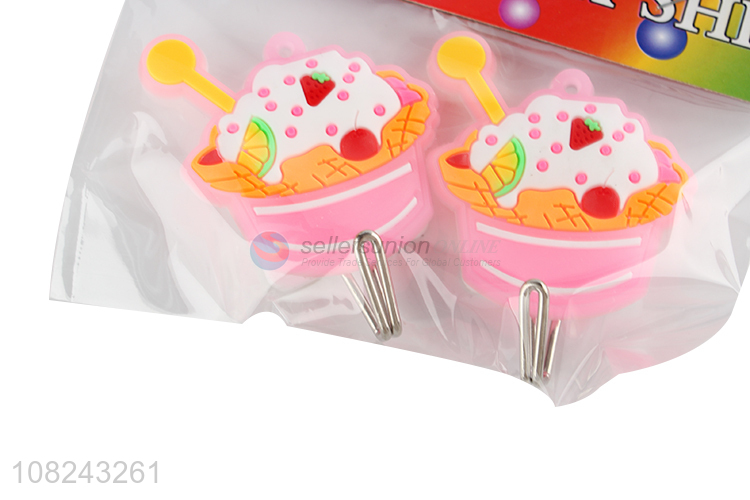 Wholesale 2 pieces plastic sticky hooks for hanging coat hat towel