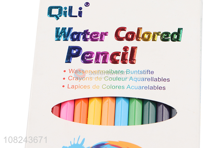 New Arrival 12 Pieces Non-Toxic Water Colored Pencil Set