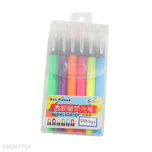 Hot selling multicolor highlighter student marker pens