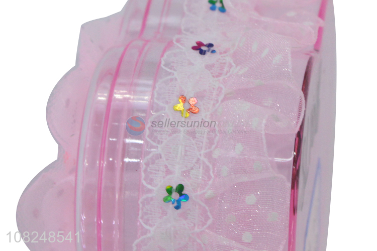 Factory price pink girls desktop jewelry box for gifts