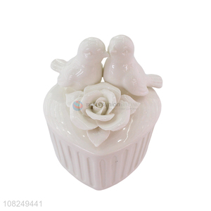 Hot selling ceramic creative jewelry box ring box ceramic jar