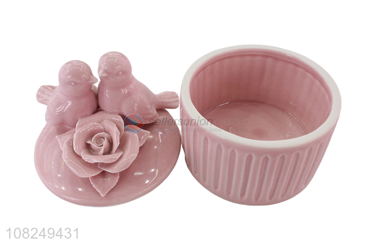 Latest design ceramic multicolor jewelry storage box for sale