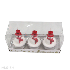 Good wholesale price creative snowman scented candle set