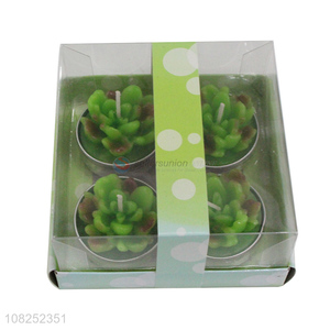 Factory supply creative cactus scented candle set