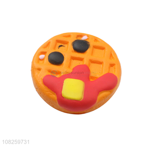 Factory price pu foam squishy squeeze waffle for kids adults