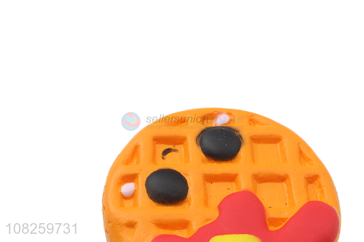 Factory price pu foam squishy squeeze waffle for kids adults