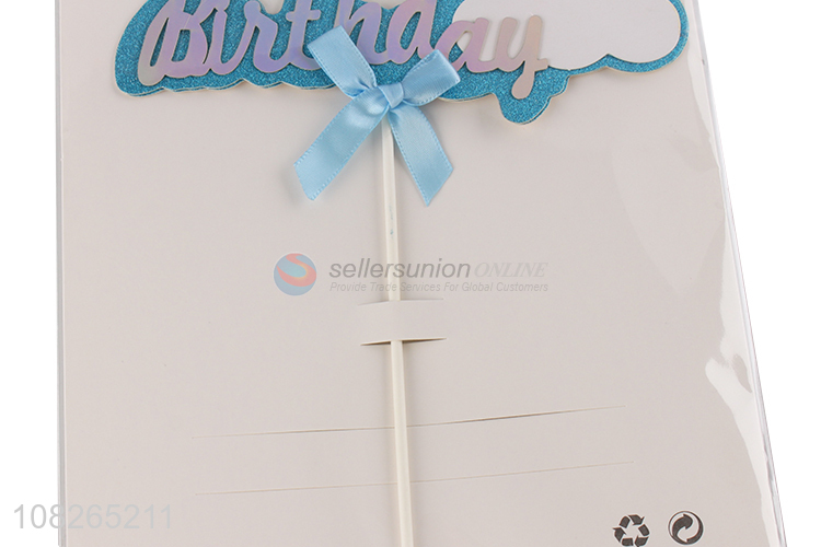 China products rainbow color happy birthday cake topper for sale