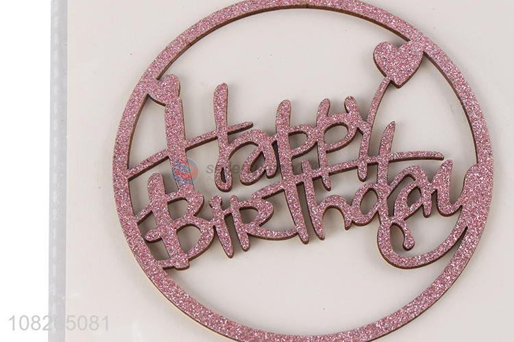 Online wholesale round multicolor happy birthday cake topper