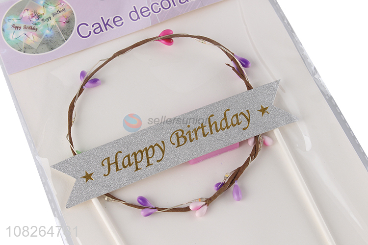 Good quality happy birthday cake topper cake decoration for sale