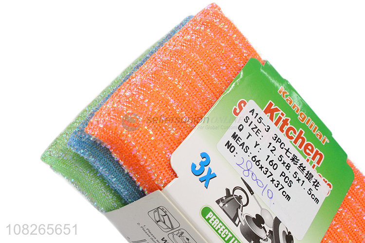 Factory Direct Sale 3 Pieces Sponge Scouring Pad Set