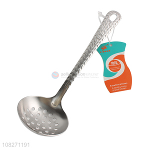 Yiwu wholesale long handle colander slotted spoon