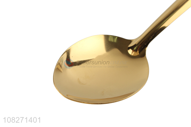 Wholesale golden soup spoon stainless steel kitchen spoon