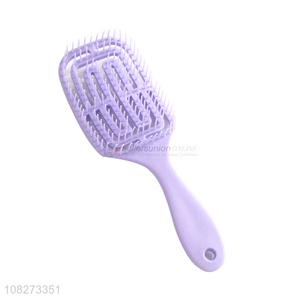 Factory price purple long handle massage hair comb for sale