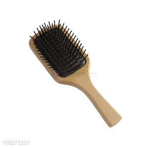 Factory supply portable wooden handle massage hair comb