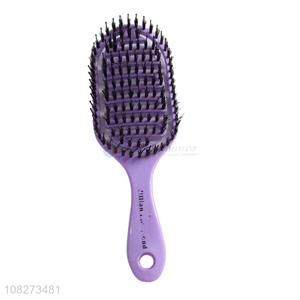 Low price purple massage hair comb for hair salon tools