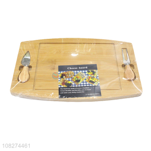 Customized logo bamboo cutting board bamboo cheese board and knife set