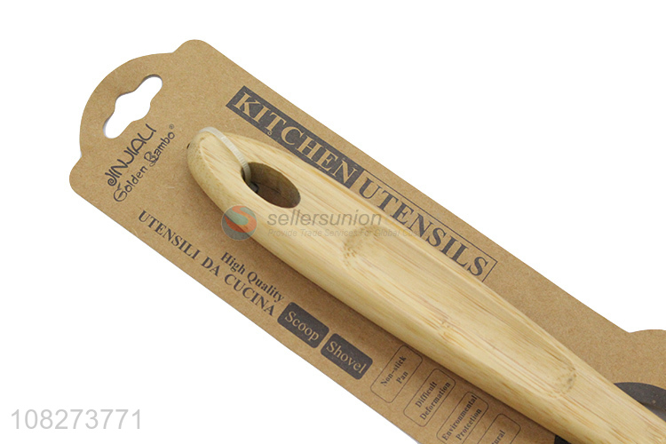 Good quality eco-friendly healthy slotted cooking spoon bamboo spoon