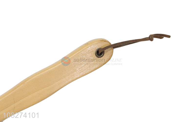 Wholesale custom logo wooden handle shoe cleaning brush scurbbing brush