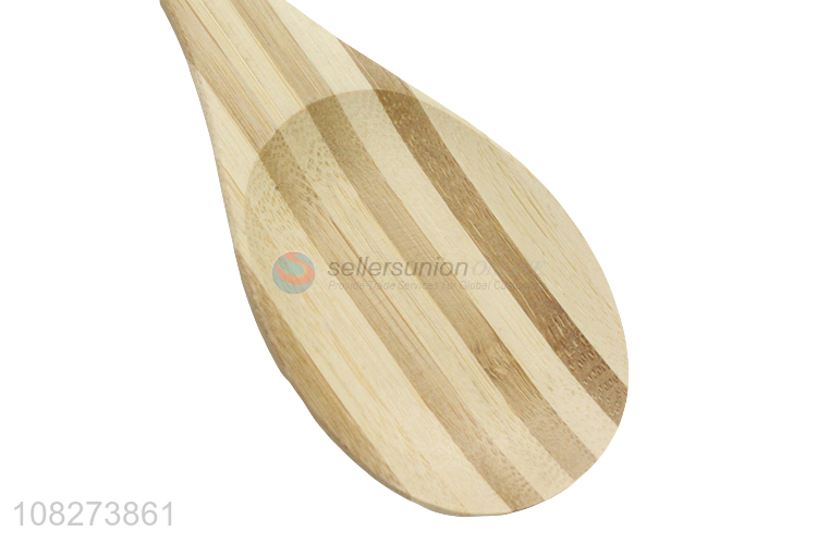 Online wholesale long handle non-stick bamboo cooking spoon for kitchen