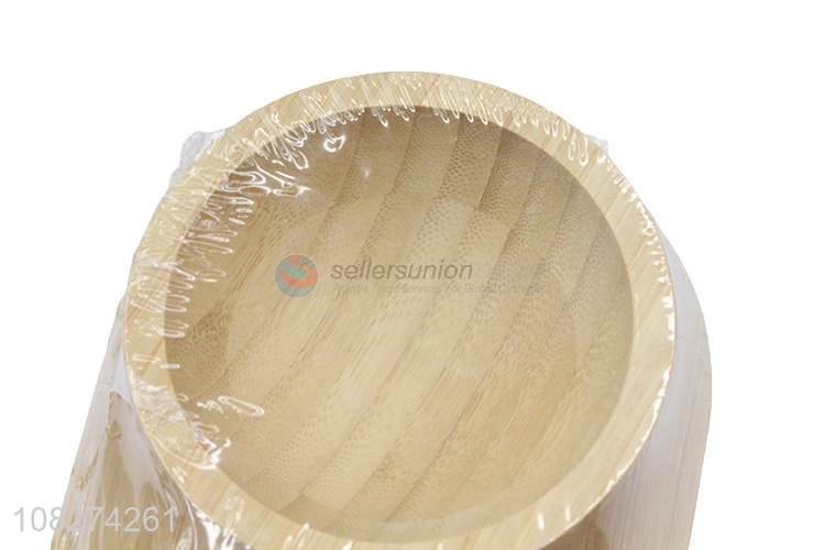 High quality household bamboo tableware set bamboo bowls with tray