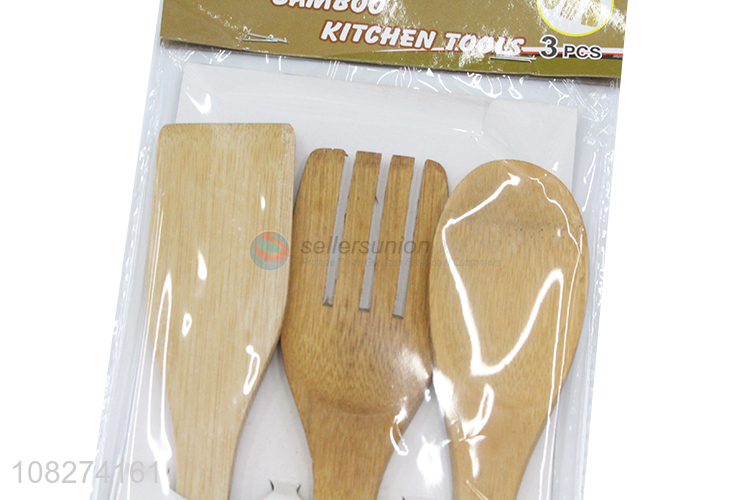 Factory supply bamboo kitchen utensil set bamboo spatula mixing spoon set