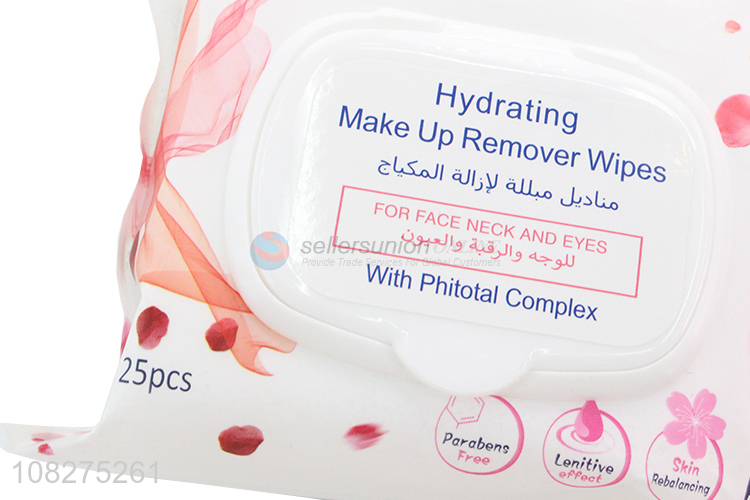 Wholesale 25 Pieces Hydrating Make Up Remover Wipes