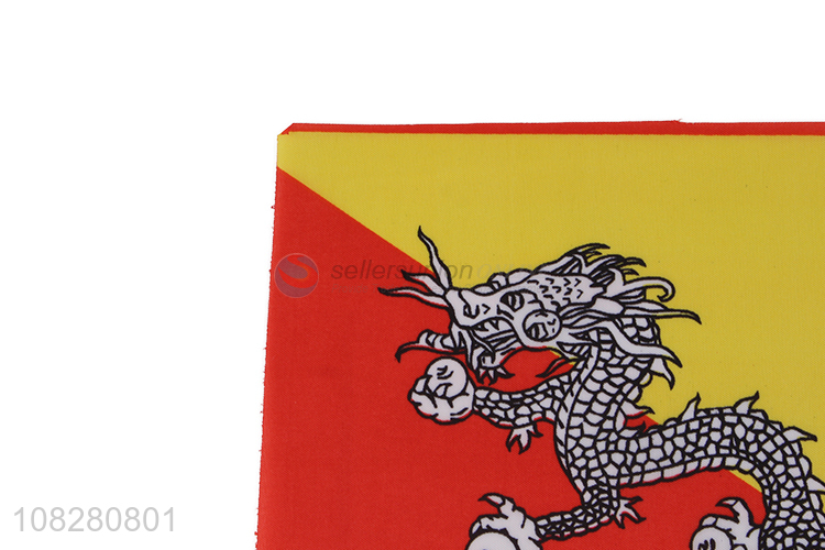 Yiwu market Bhutan flag mini stick national flag for parade