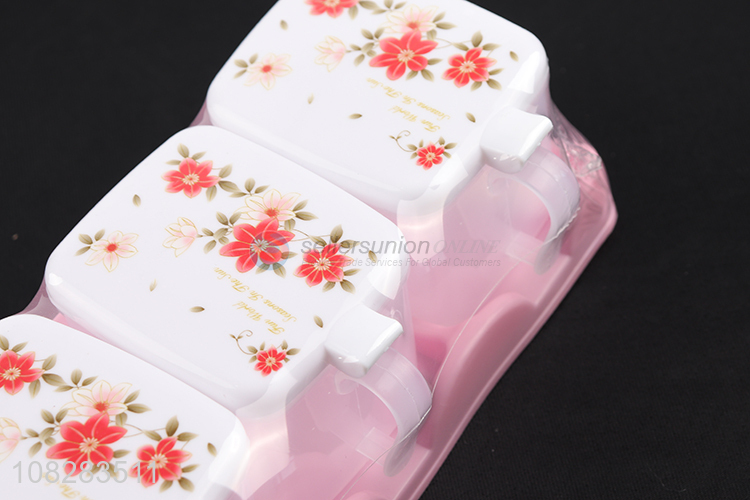 China supplier 4 pieces seasoning jar plastic condiment box set