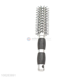 New style silver long hair comb hair brush with non-slip handle