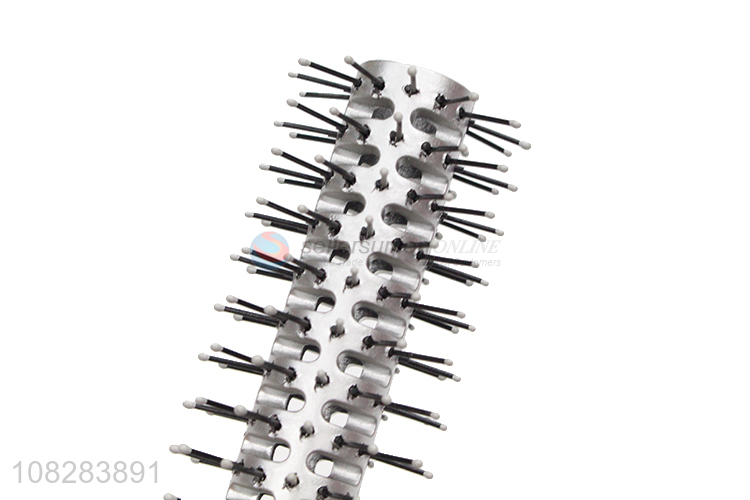 New style silver long hair comb hair brush with non-slip handle