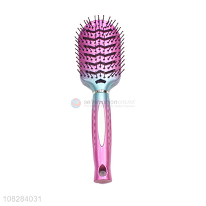 China factory rose red plastic long hair comb hair brush