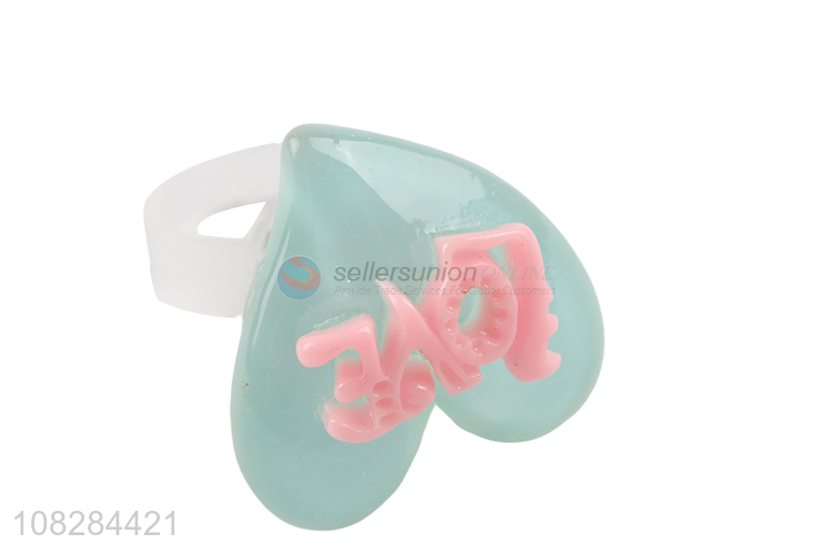 Fashion Style Heart Shape Led Finger Light Ring For Sale