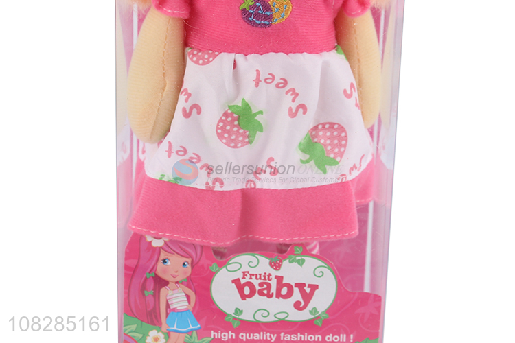 Good quality pretty fruit doll toys with yellow hair