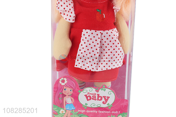 Best selling cute soft fruit series baby doll toys wholesale