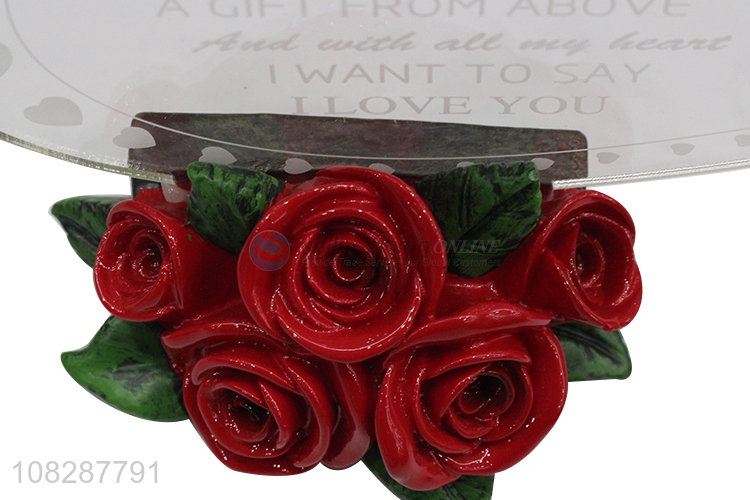 New arrival exquisite ceramic rose figurine for Valentines gift